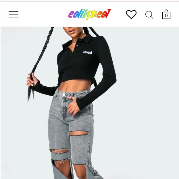 Boyfriend fit jeans from Edikted. - Picture 3 of 5